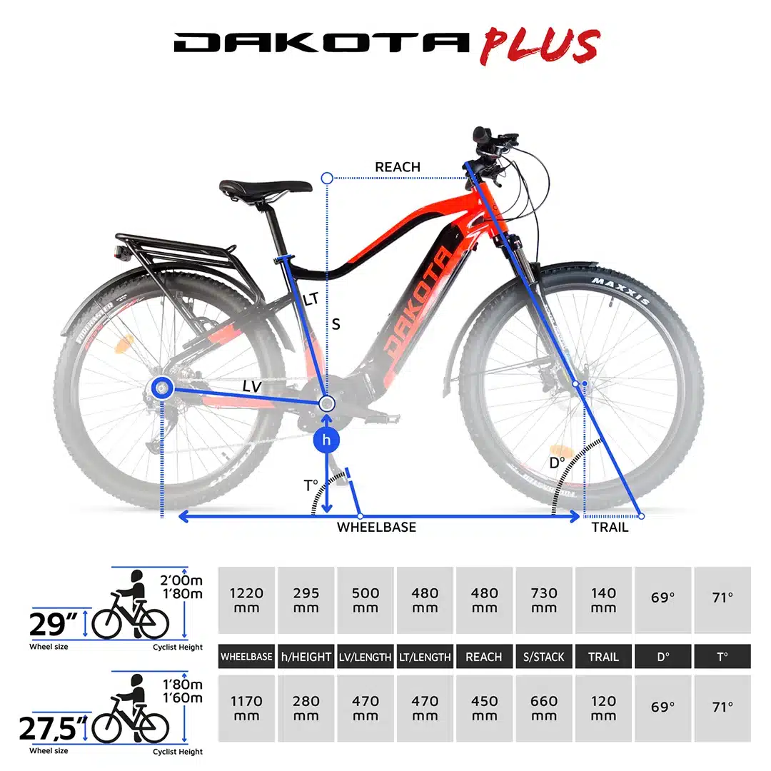 Urbanbiker Dakota PLUS | VTT Électrique | Moteur Central | 160KM Autonomie