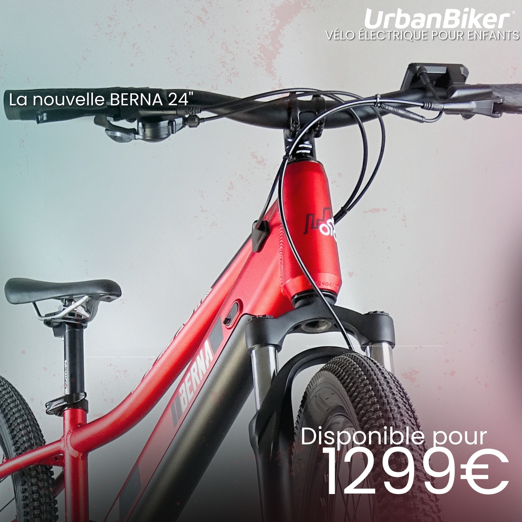 Urbanbiker Berna 24″ | Vélo Électrique Enfant | 70KM Autonomie